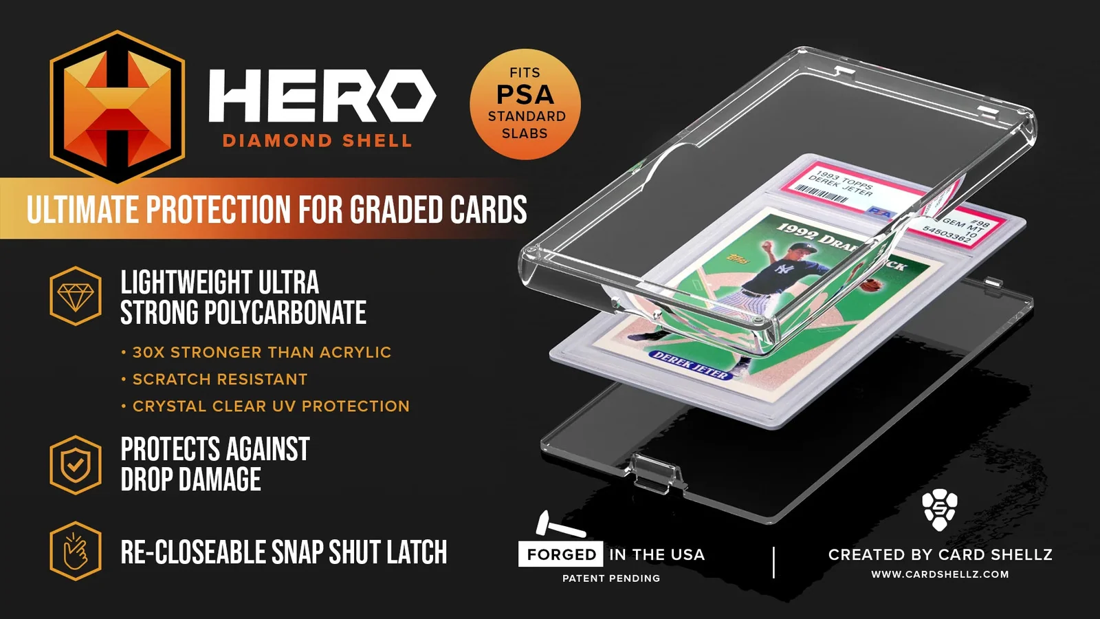 HERO Diamond Shell - Étui premium pour cartes gradées PSA