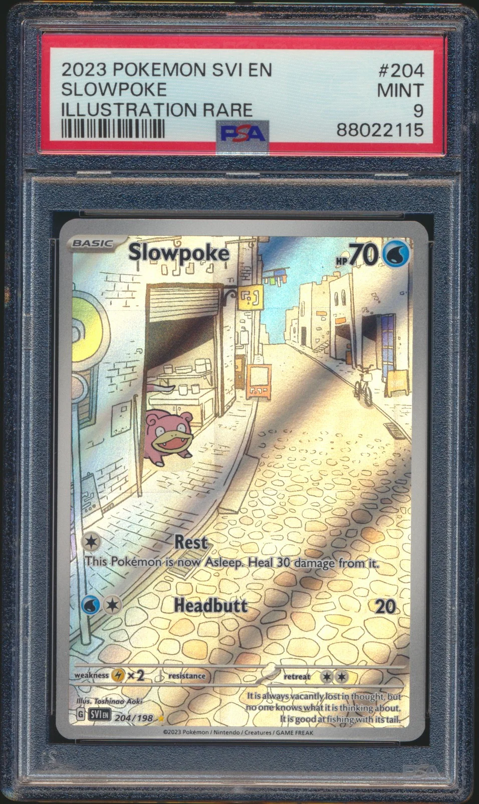 2023 Pokemon SVI EN Slowpoke Illustration Rare PSA 9