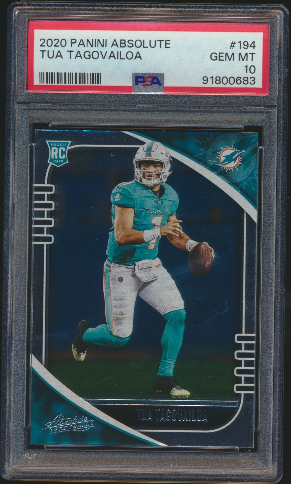 2020 Absolute Tua Tagovailoa RC PSA 10