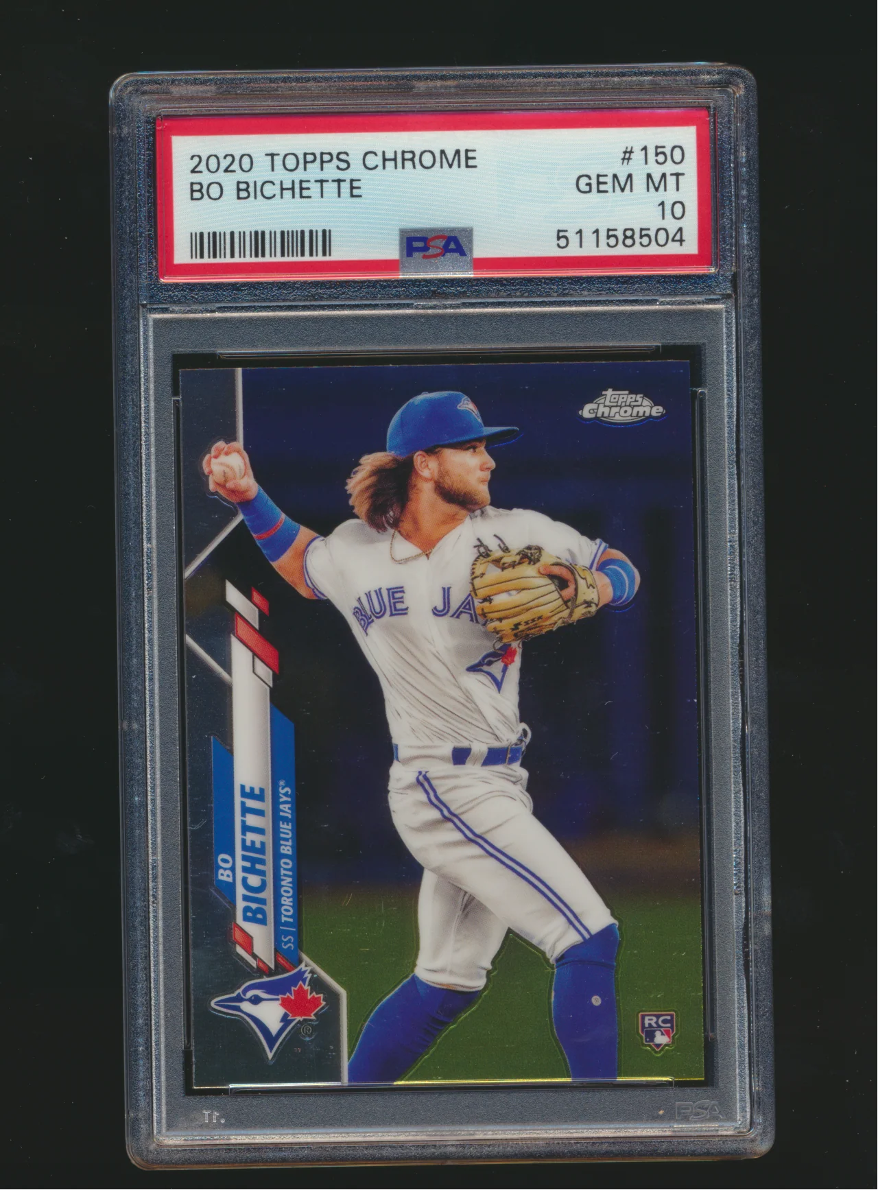 2020 Topps Chrome Bo Bichette RC PSA 10