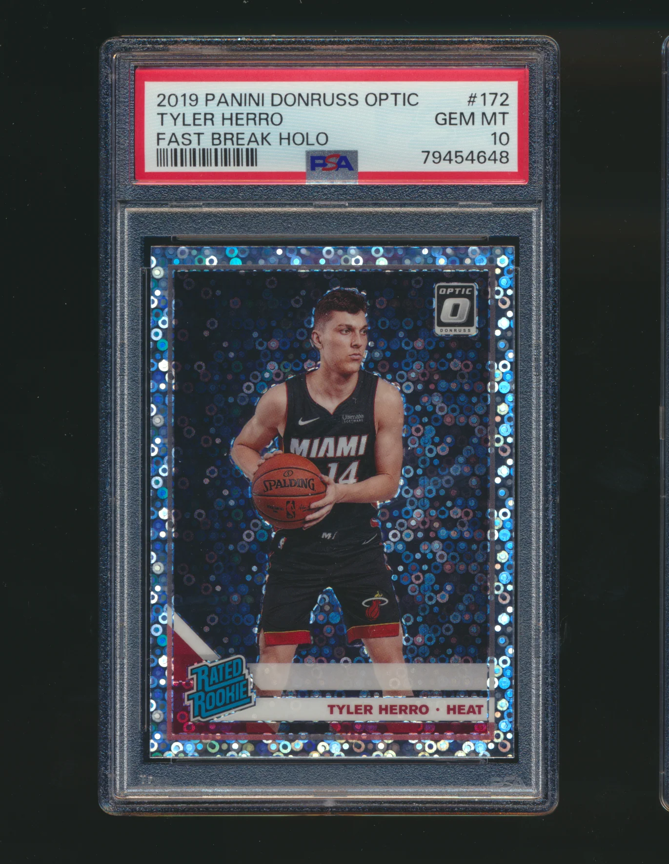 2019-20 Donruss Optic Tyler Herro Fast Break Holo PSA 10