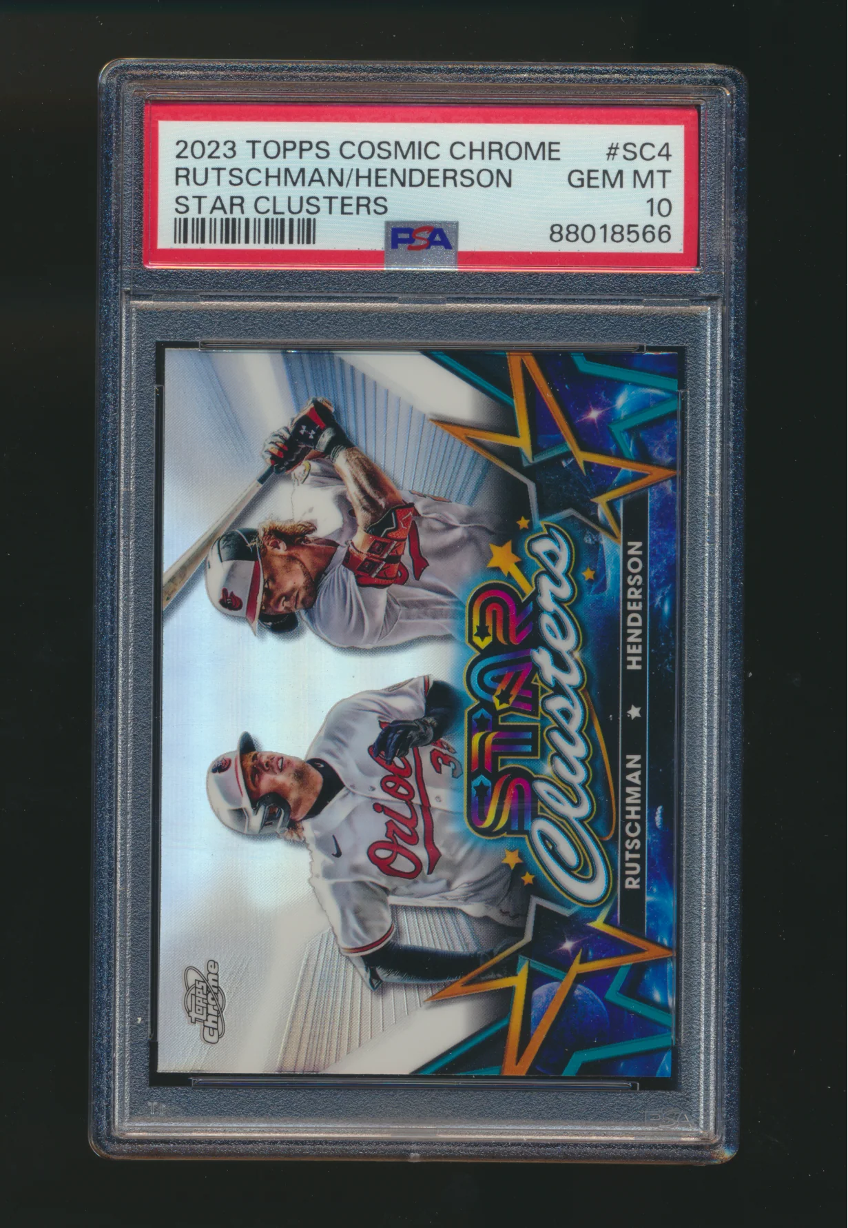 2023 Topps Cosmic Chrome Star Clusters Rutschman/Henderson RC PSA 10