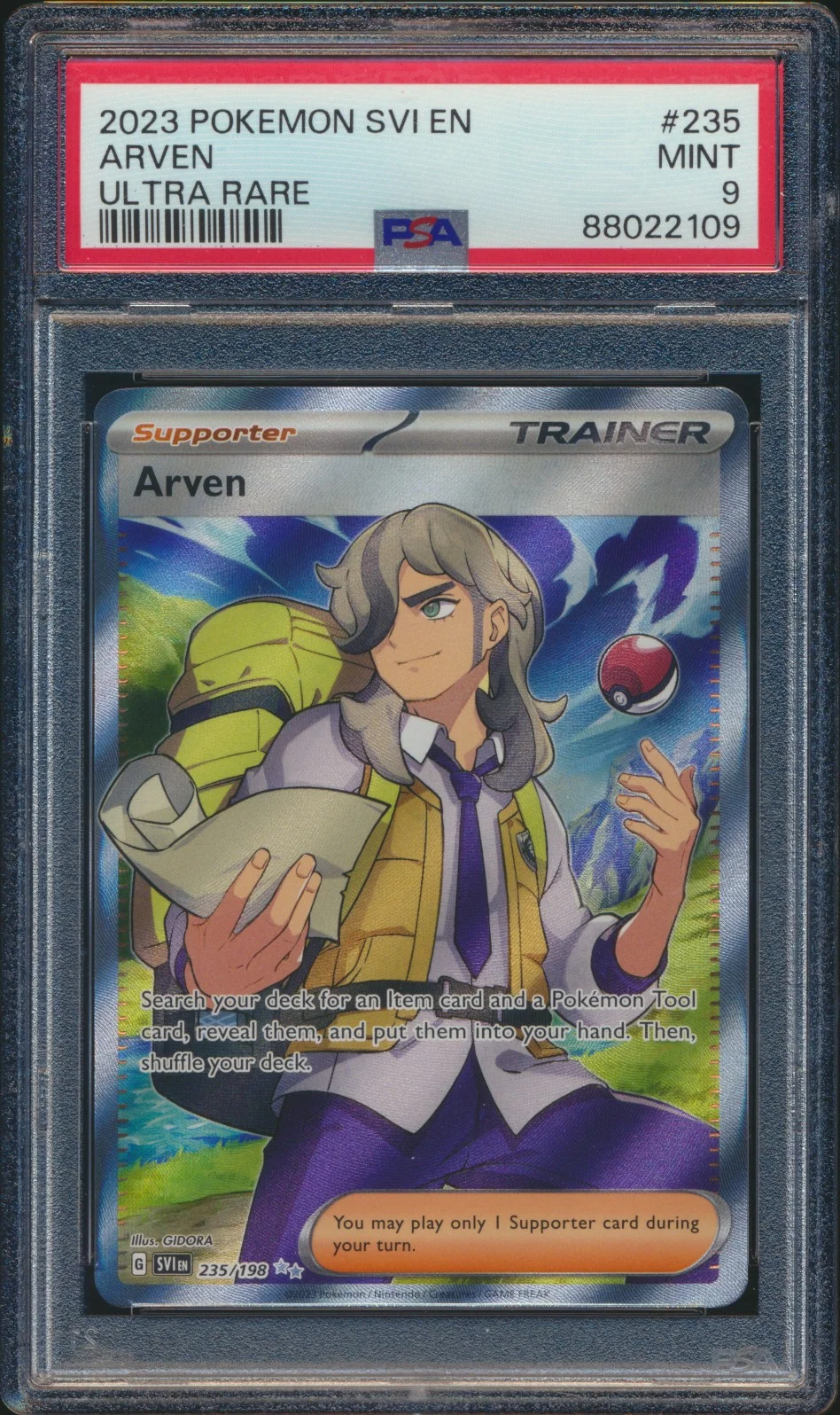 Carte Pokémon Arven 2023 SVI EN Ultra Rare PSA 9